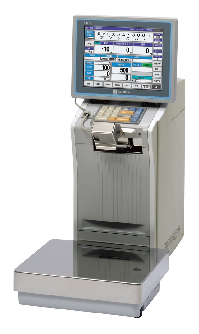 ハム・ソーセージ・加工食品向け計量値付機 IP-UNI-H