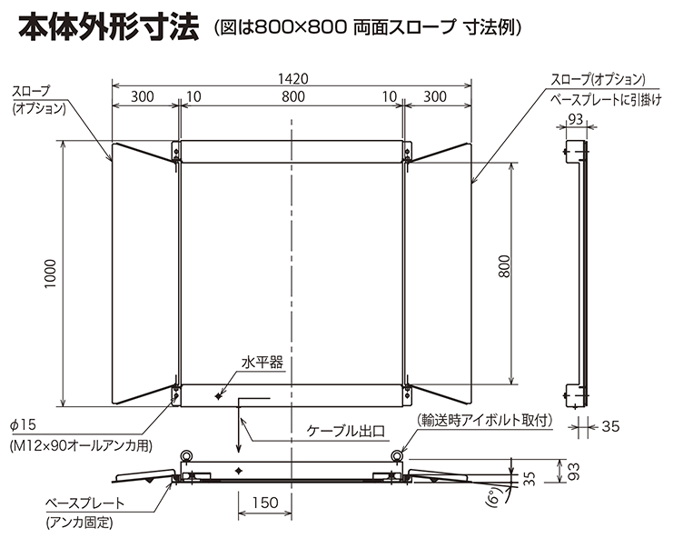 フロアスケール　LLP-II 図面